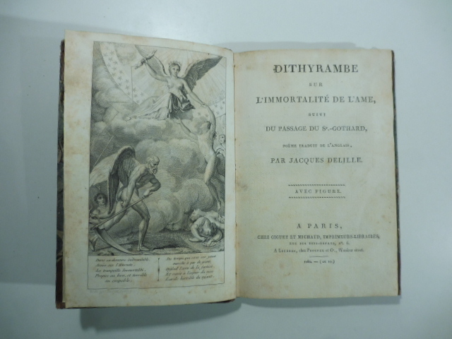 Dithyrambe sur l'immortalitè de l'ame suivi du passage du St.-Gothard. Poeme traduit de l'anglais